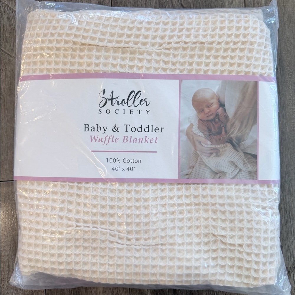 Cream Baby & Toddler Waffle Blanket